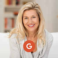 Google logo blonde woman