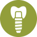 Dental implant green logo