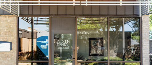 Office front view austin dental austin, tx